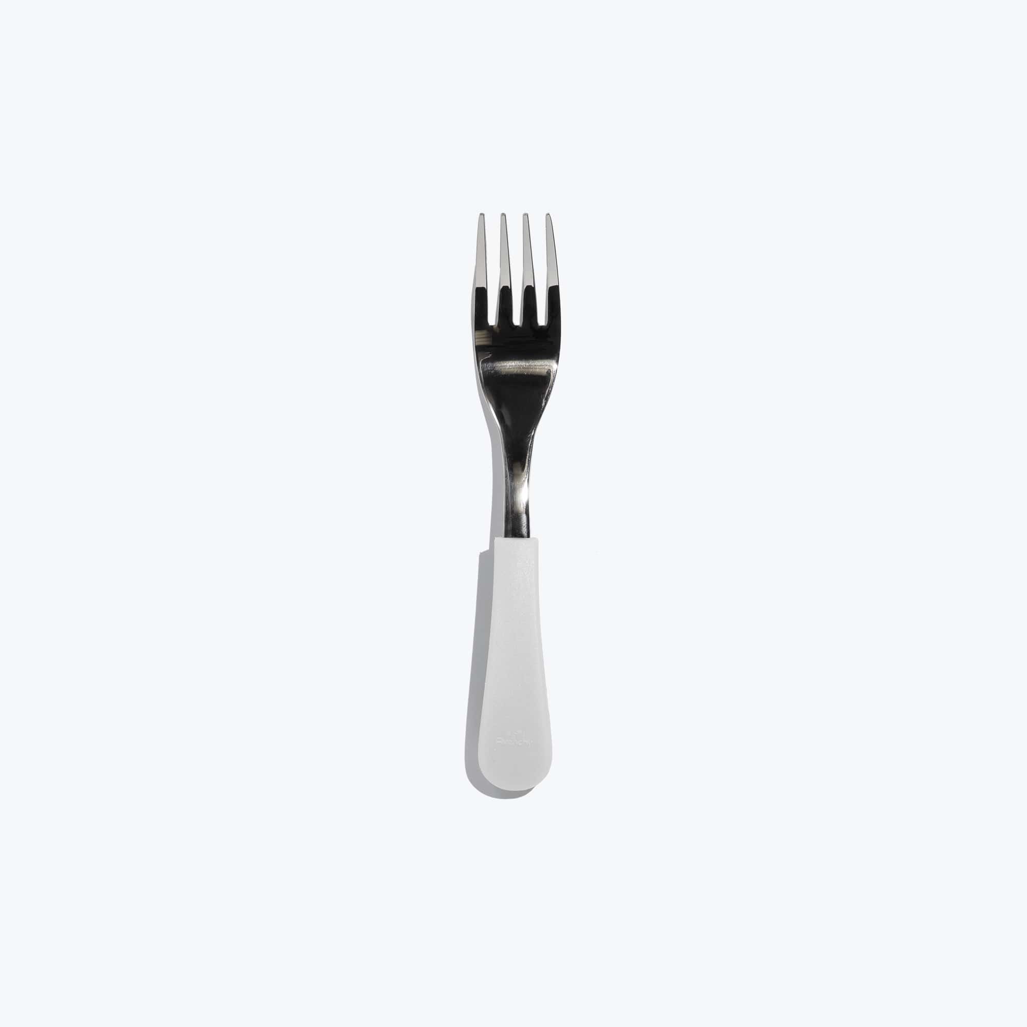 Avanchy Stainless Steel Baby Fork Single Toddler Feeding Avanchy Sustainable Baby Dishware White  