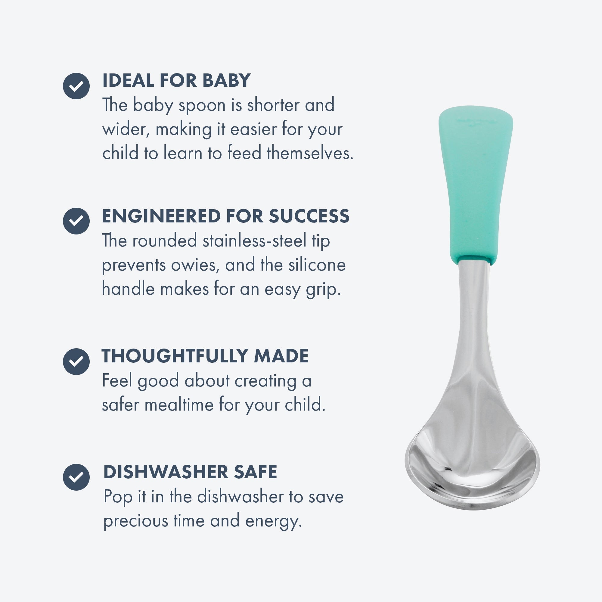 Avanchy Stainless Steel Baby Spoon Single (Older Babies) Baby Feeding Avanchy Sustainable Baby Dishware   