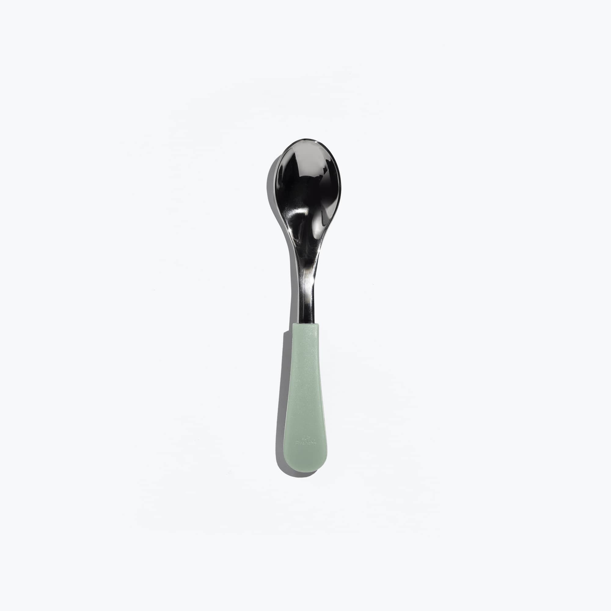 Avanchy Stainless Steel Baby Spoon Single (Older Babies) Baby Feeding Avanchy Sustainable Baby Dishware Gray  