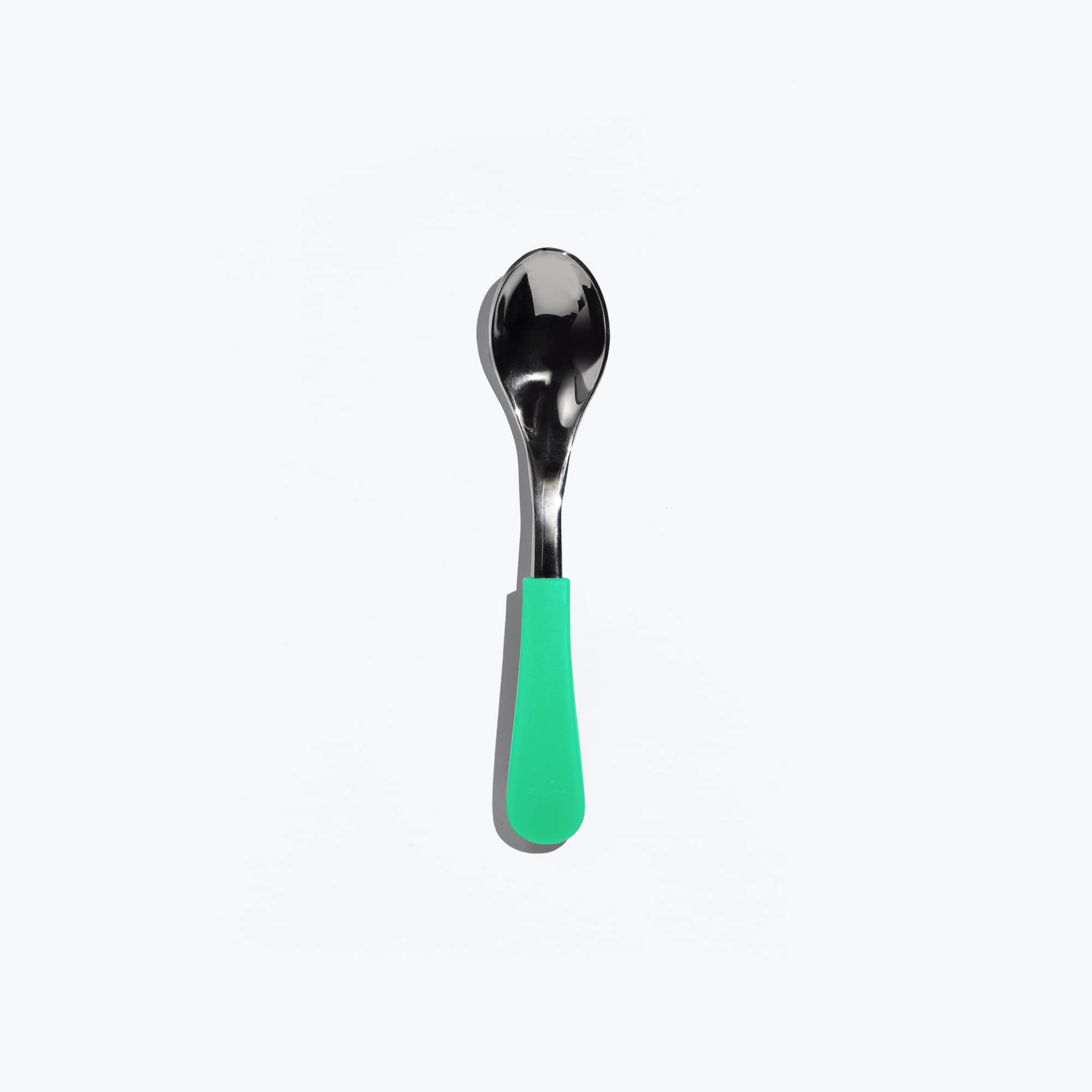 Avanchy Stainless Steel Baby Spoon Single (Older Babies) Baby Feeding Avanchy Sustainable Baby Dishware Green  