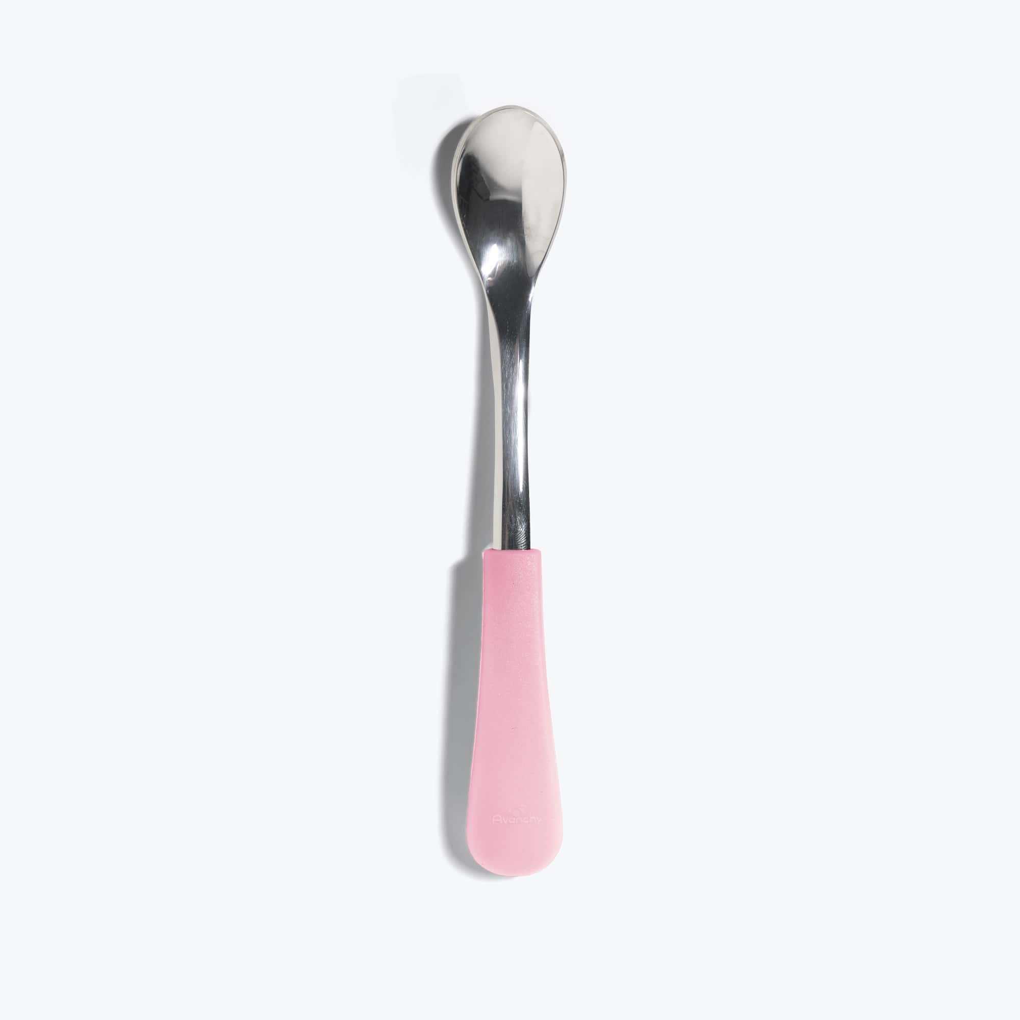 Avanchy Stainless Steel Infant Spoon Single (Younger Babies) Baby Feeding Avanchy Sustainable Baby Dishware Pink  