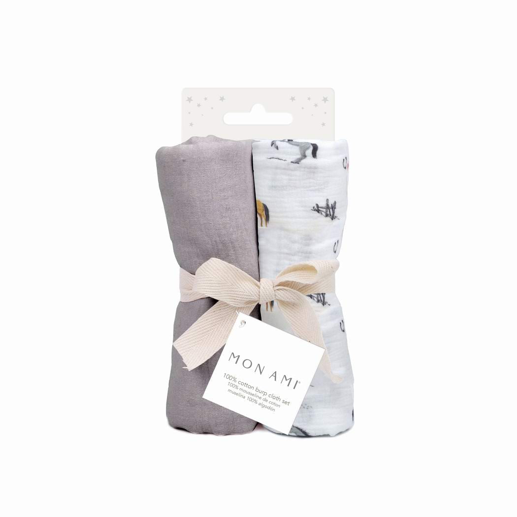 CHANTILLY 2 PC BURP CLOTH SET Nursing & Feeding MON AMI   