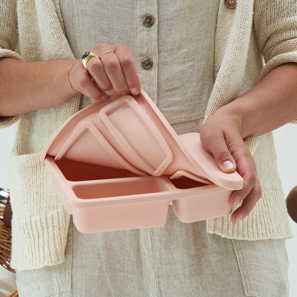 Silicone Bento Box Solid Ripe Peach  Austin Baby Collection   