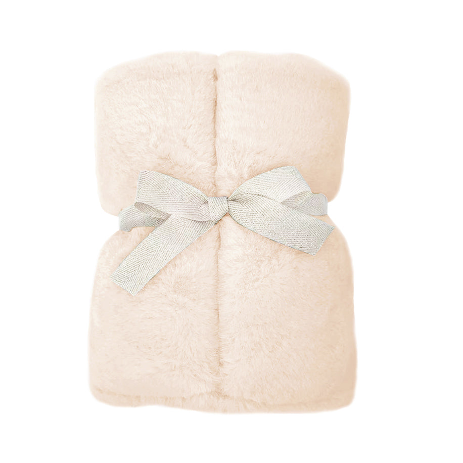 PALE PINK LUXE FAUX FUR BABY BLANKET Blanket MON AMI   