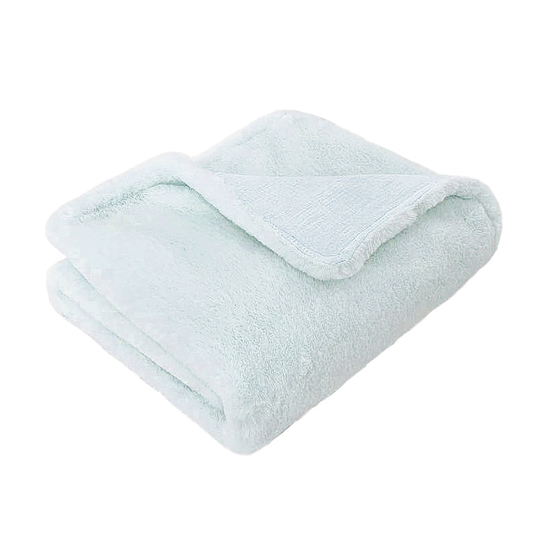 PALE BLUE LUXE FAUX FUR BABY BLANKET Blanket MON AMI   