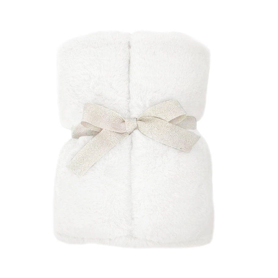 WHITE LUXE FAUX FUR BABY BLANKET Blanket MON AMI   