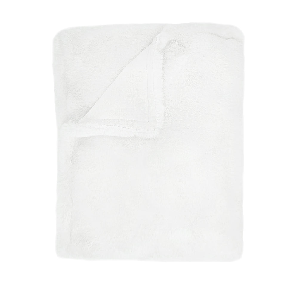 WHITE LUXE FAUX FUR BABY BLANKET Blanket MON AMI   