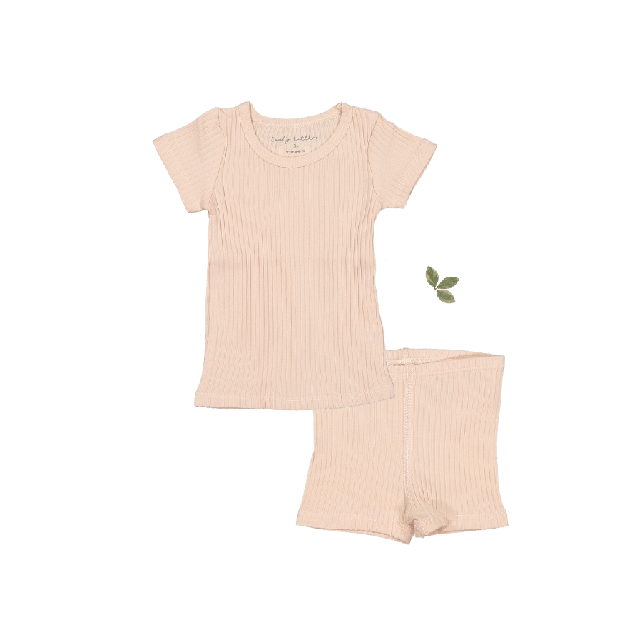 Short Sleeve Tee + Short  Lovely Littles 8y Powder 
