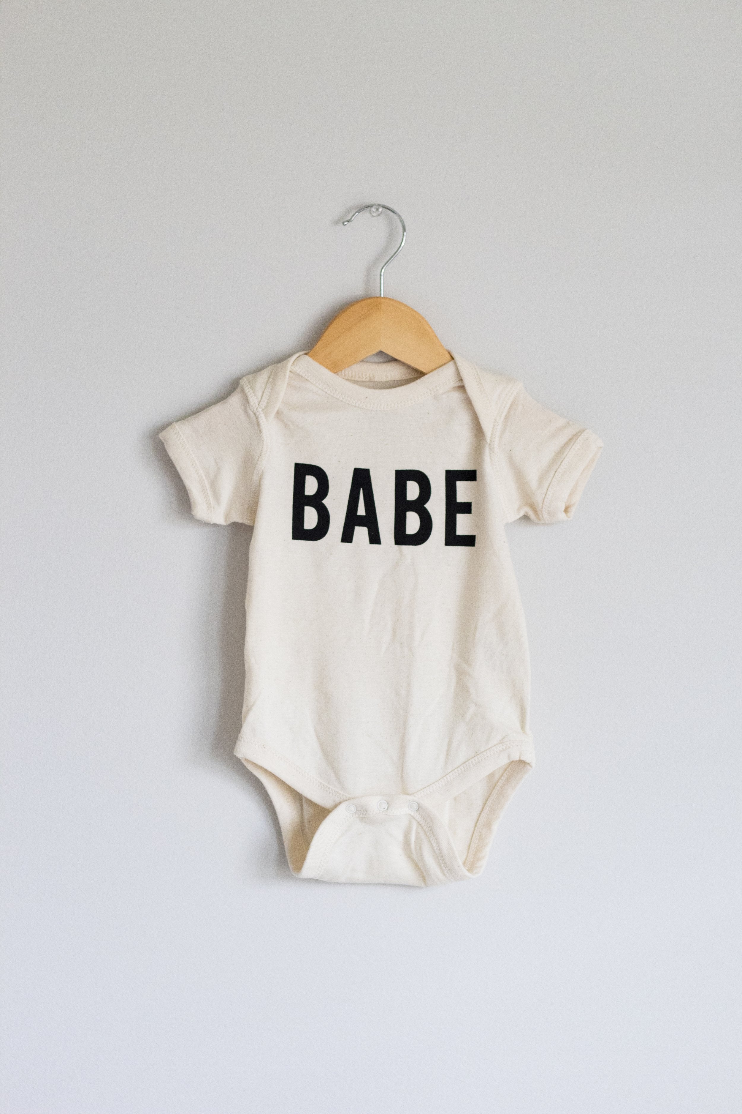 Babe Organic Cotton Baby Bodysuit Baby Bodysuit Polished Prints 3mo (NB) Natural 