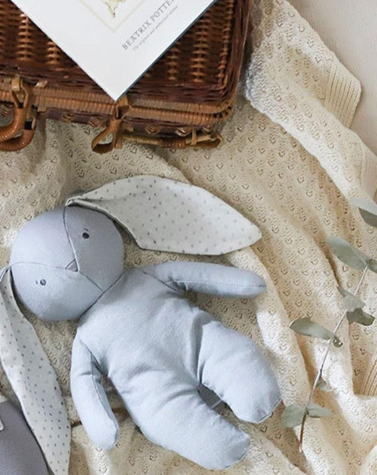 Bobby Floppy Bunny - Grey Linen Kids Toys Alimrose   