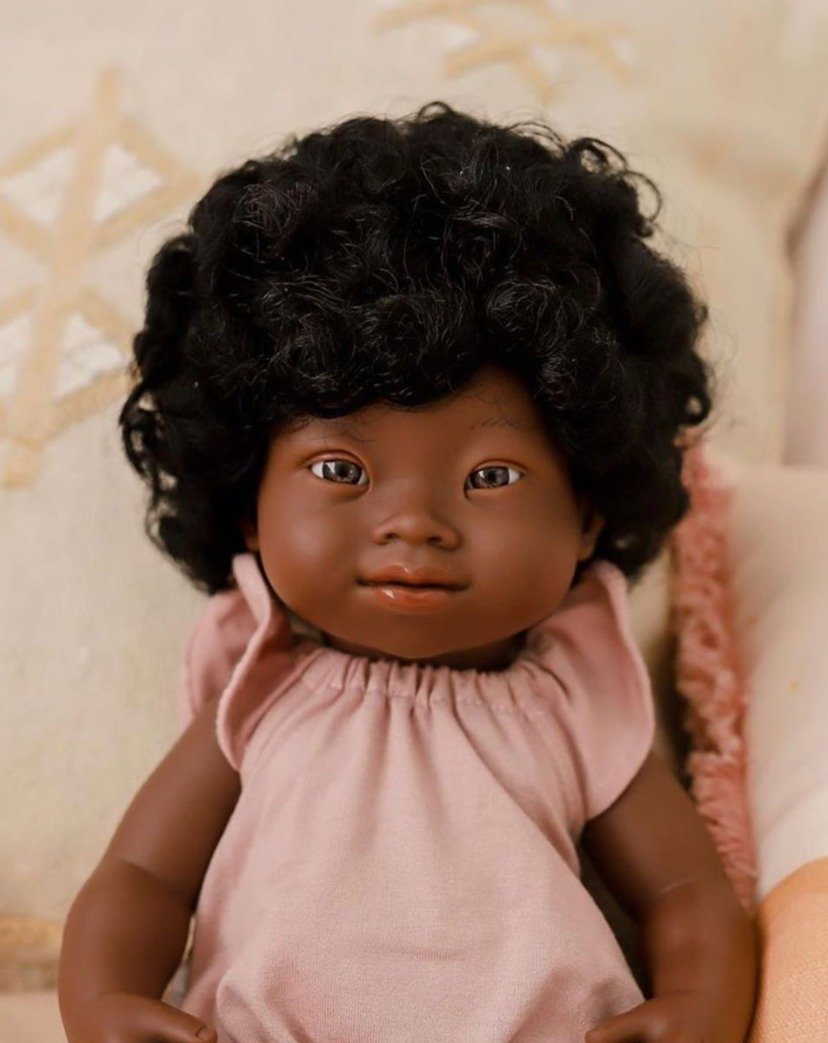 Baby Girl Doll with Down Syndrome - African Dolls Miniland   