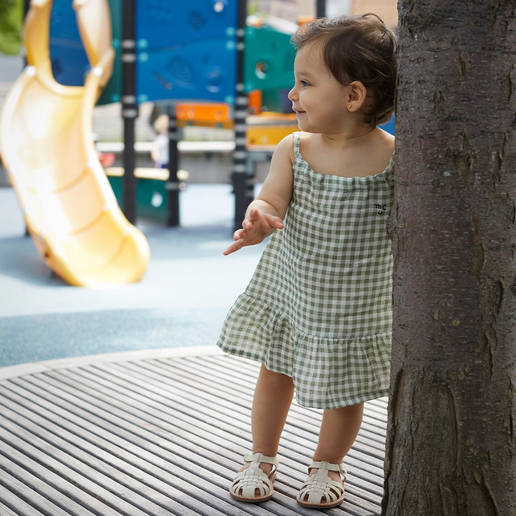 Gingham Baby Linen Dress dress Mon Coeur   