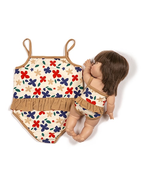 Minikane Doll & Me - Bahia Swimsuit in Mona jersey Doll Clothing Minikane   