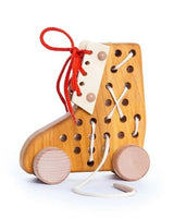 Lace up wooden roller shoe | Bajo lacing shoe