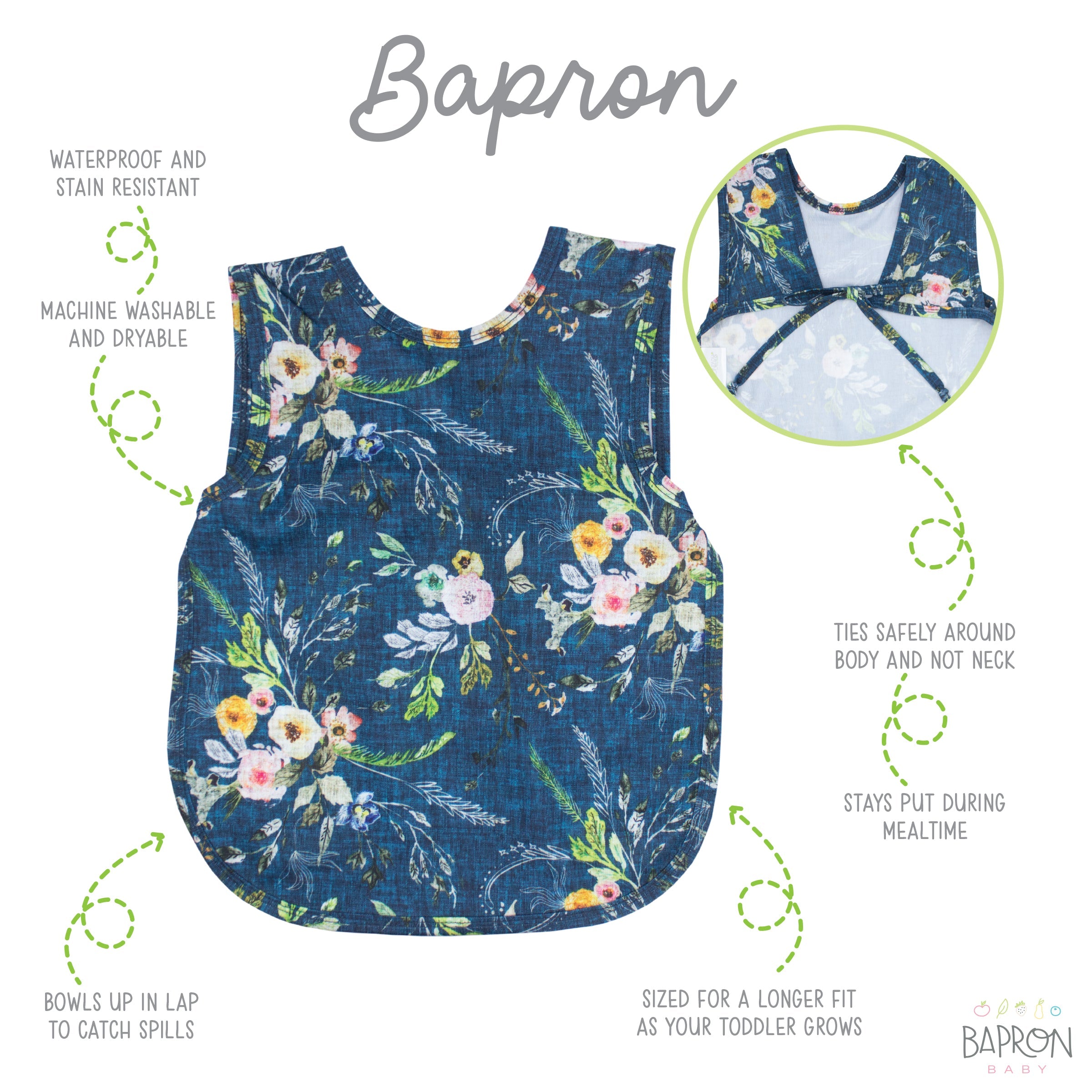 Boho Floral Bapron  BapronBaby   