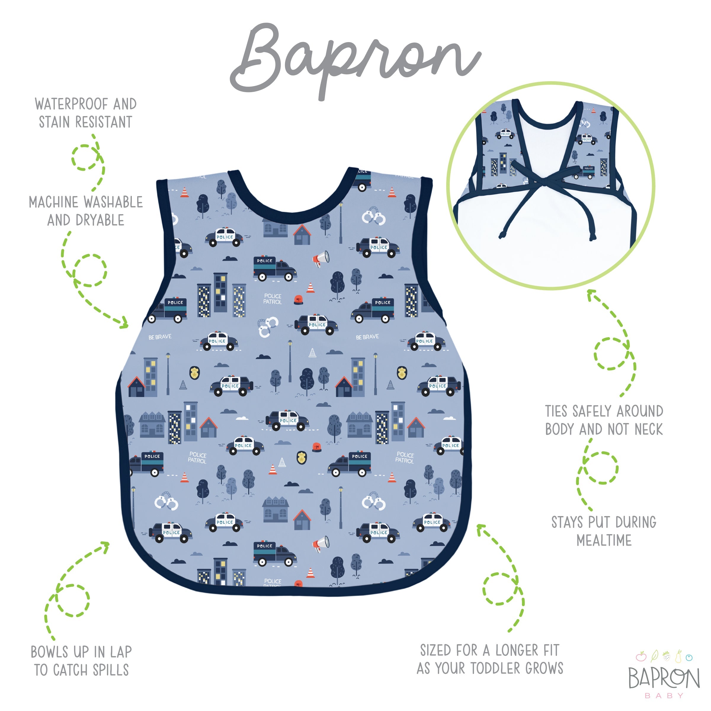 Be Brave - Police Patrol Bapron  BapronBaby   