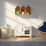 Be Mindful Play Kitchen White and Natural