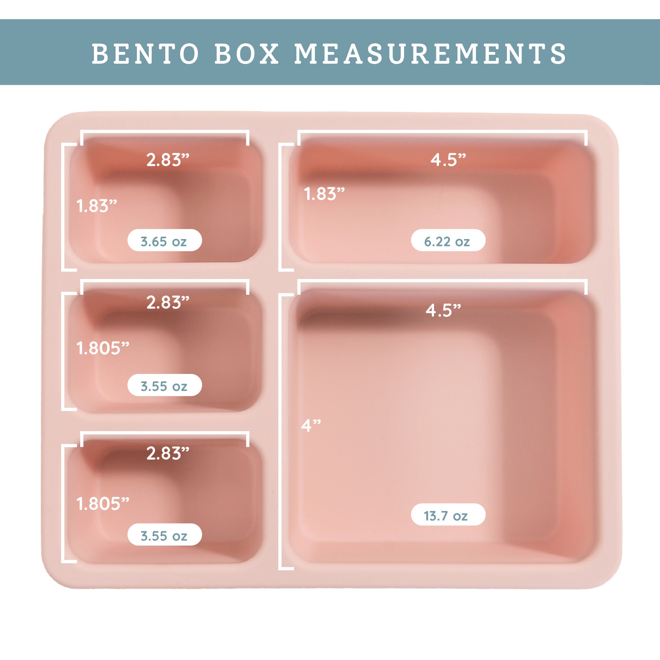 Silicone Bento Box Solid Ripe Peach  Austin Baby Collection   