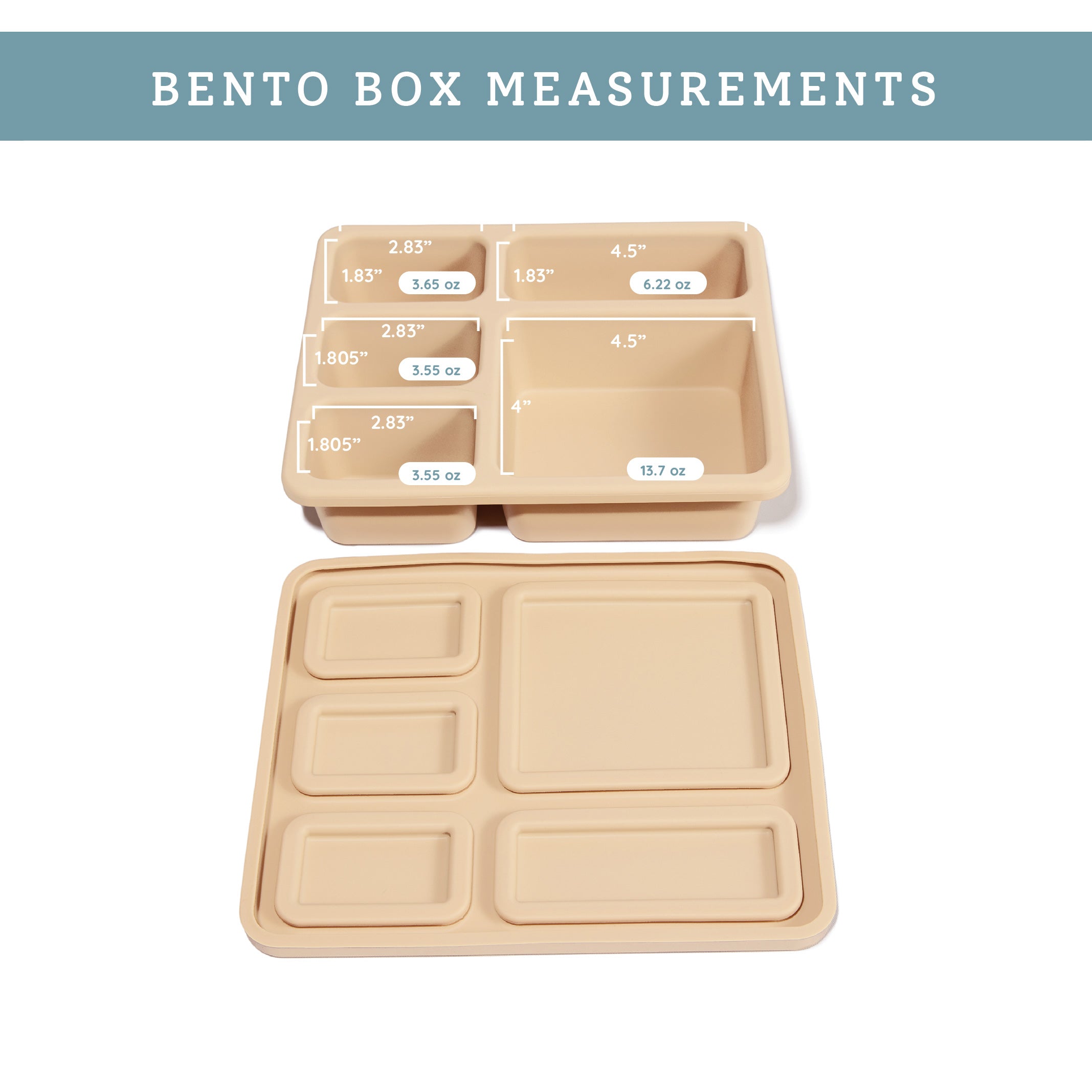 Silicone Bento Box Woodland Oat  Austin Baby Collection   