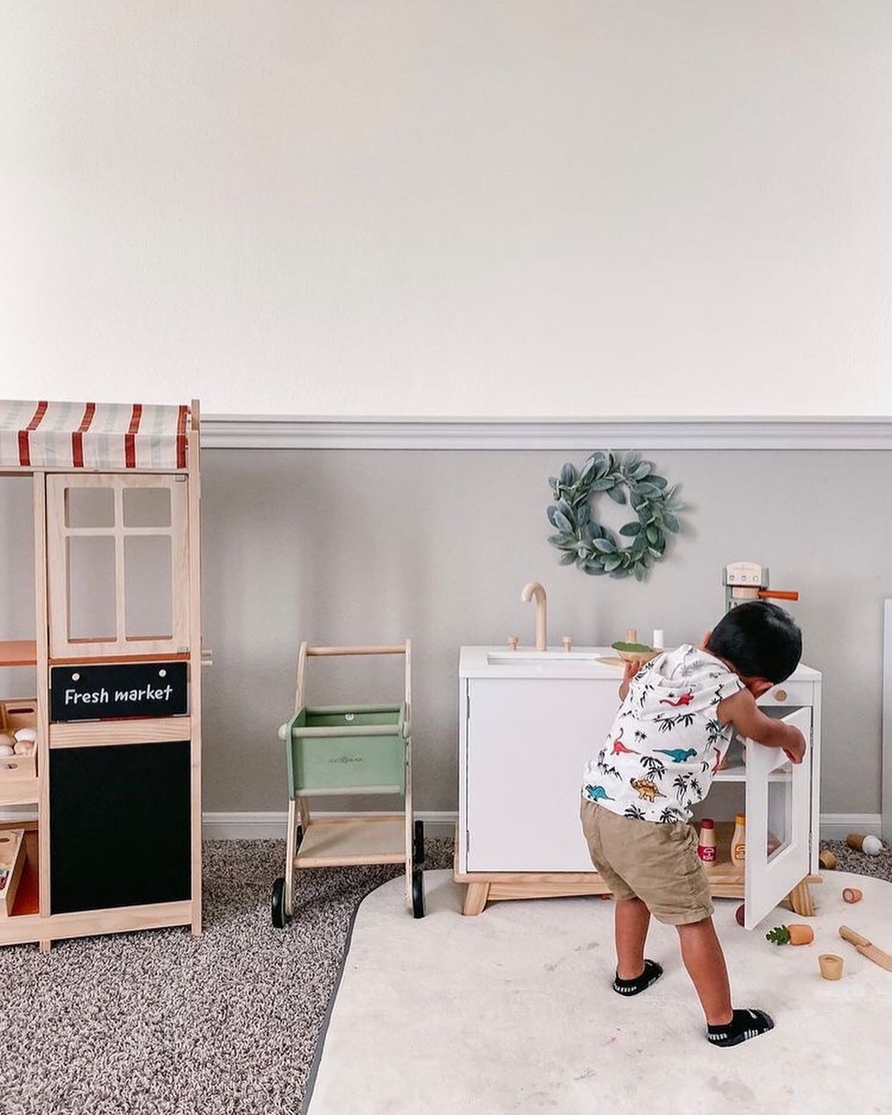 Wooden Toddler Play Kitchen  Be Mindful   