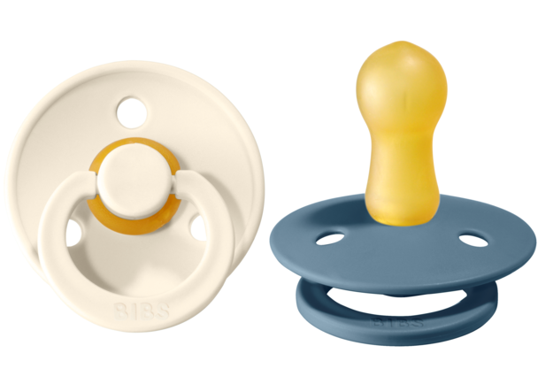 Bibs Pacifier 2 Pk - Ivory/Petrol Pacifiers BIBS   