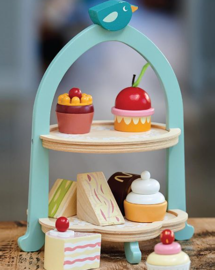 Birdie Afternoon Tea Stand Pretend Play Tender Leaf   