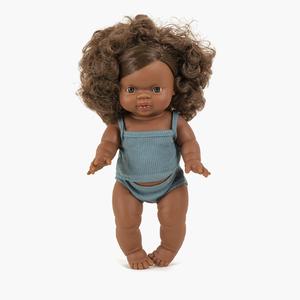 Minikane Ribbed Knit Undie Set - Blue Doll Clothing Minikane   