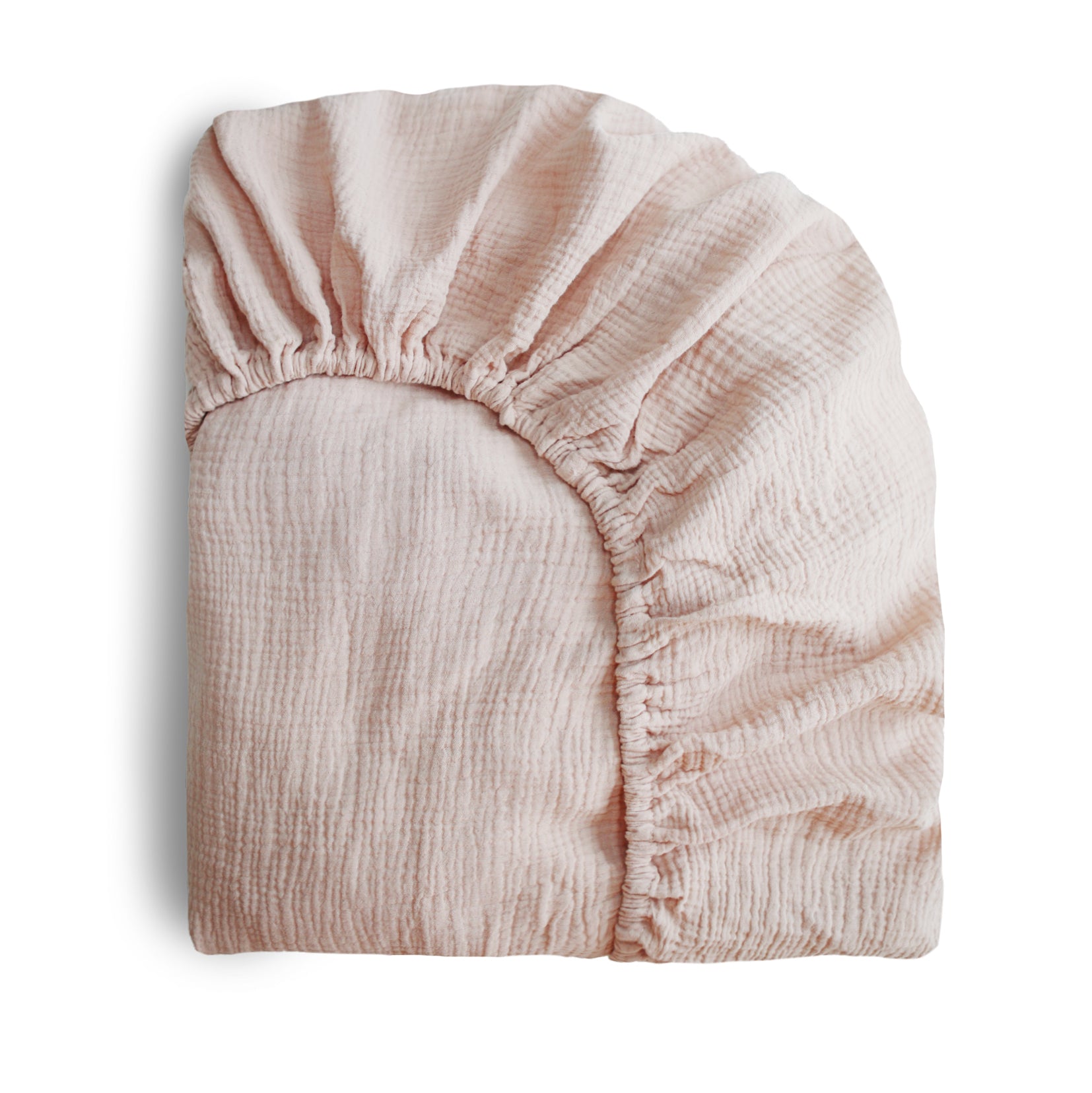 Extra Soft Muslin Crib Sheet - Blush Baby Essentials Mushie   