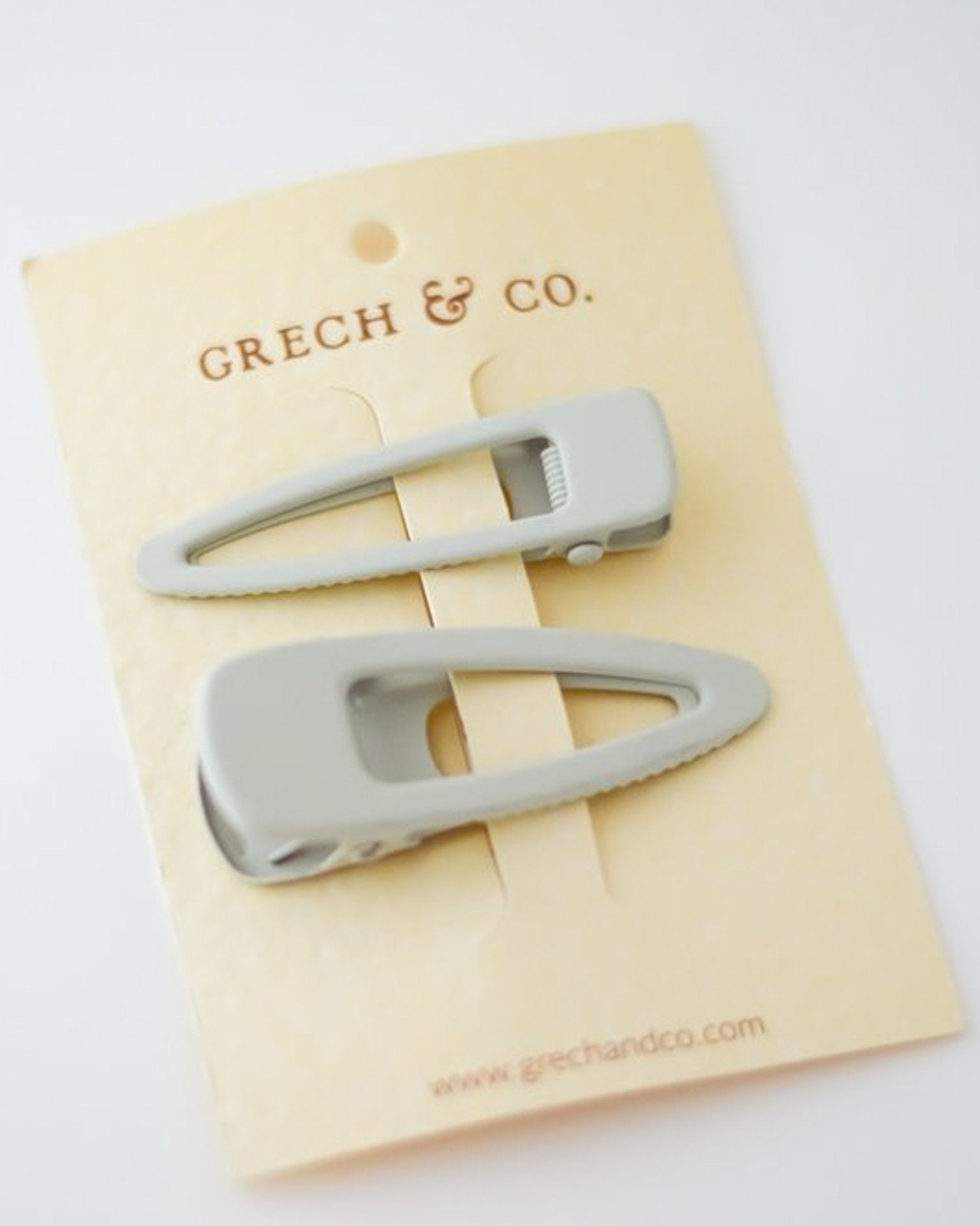 Matte Clips - Set of 2 Hair Accessories Grech & Co. Buff  