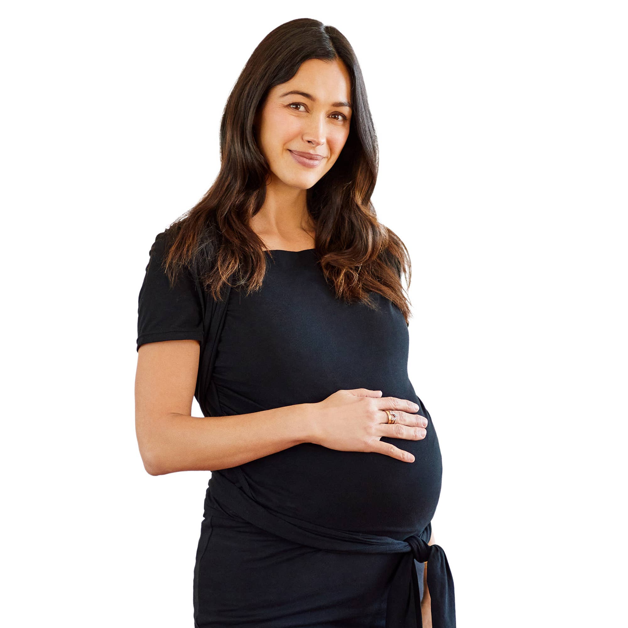 Bump & Beyond T-Shirt Wrap - Black Baby Essentials Moby   