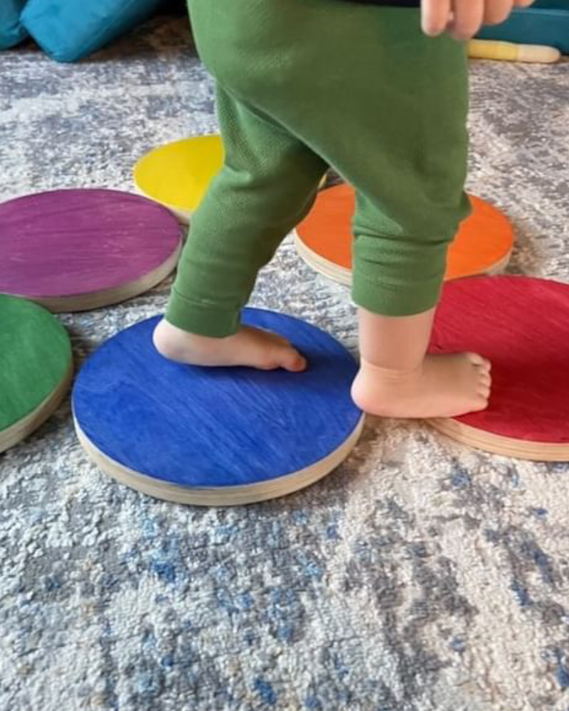 Bunny Hopkins Wooden Stepping Stones Wooden Toys Bunny Hopkins Rainbow  