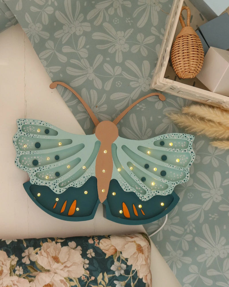 Little Lights Butterfly Lamp Lighting Little Lights Daisy Blue  