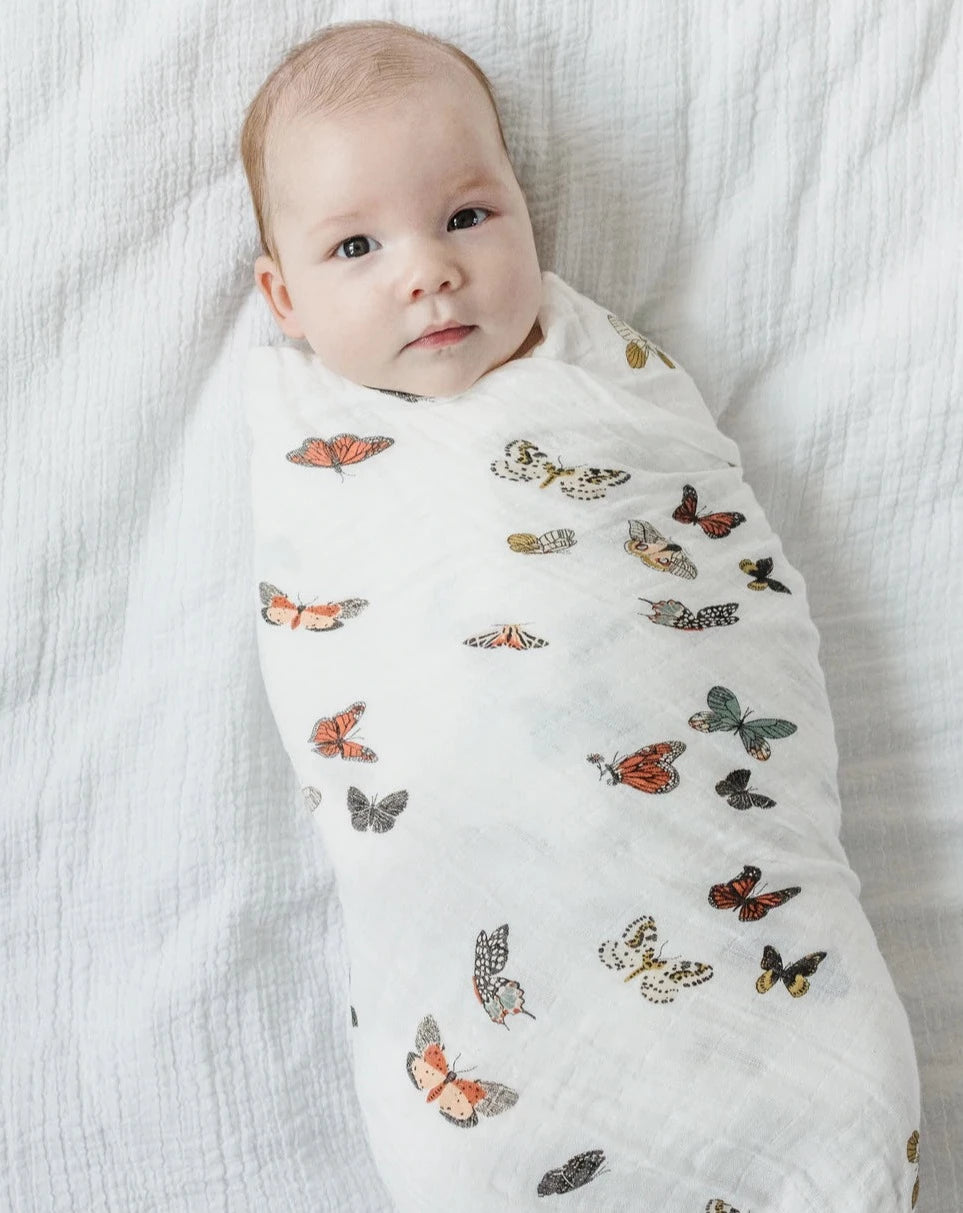 Butterfly Migration Swaddle Blanket Baby Essentials Clementine Kids   