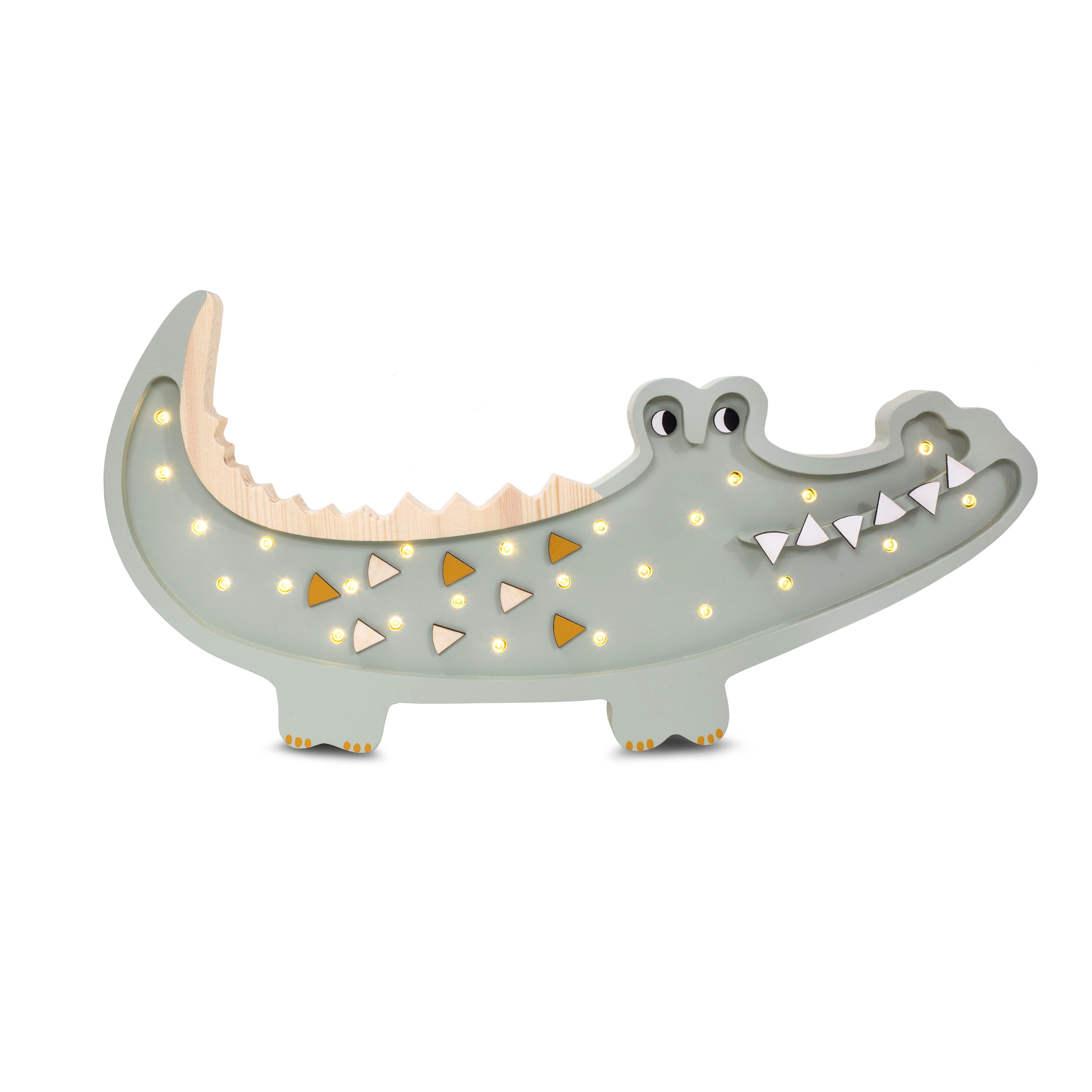 Little Lights Crocodile Lamp  Little Lights US Khaki  