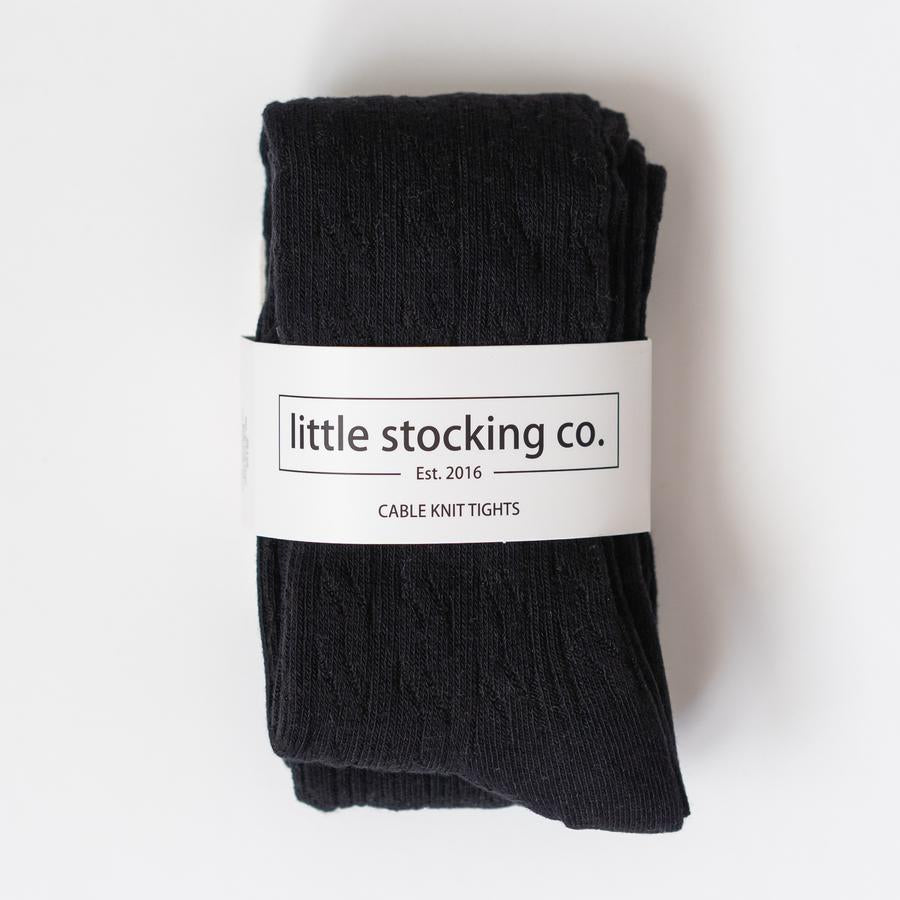 Black cable knit tights baby best sale