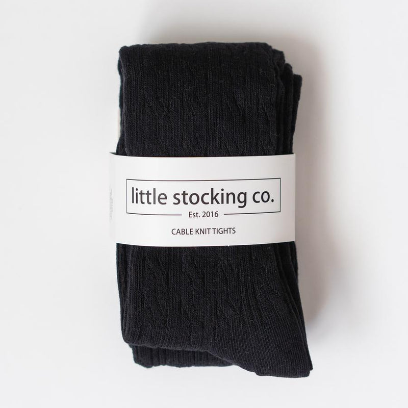 Charcoal Gray Cable Knit Tights for Babies, Toddlers & Girls. – Little  Stocking Company