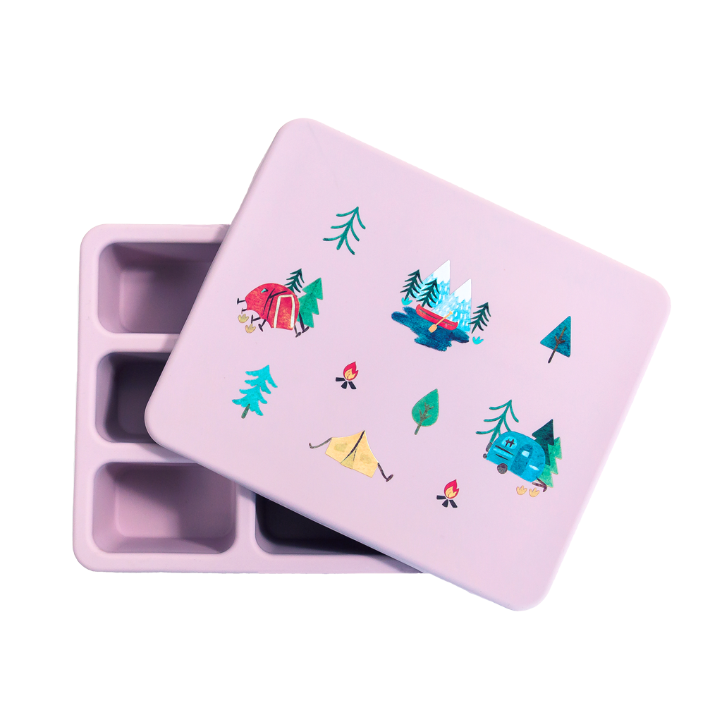 Silicone Bento Box Camper Violet  Austin Baby Collection   