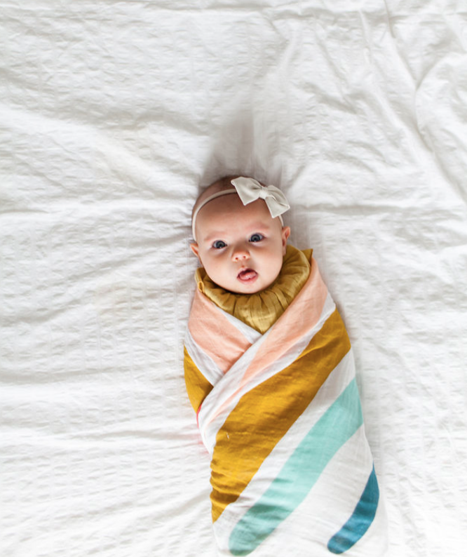 Rainbow Swaddle Baby Essentials Clementine Kids   