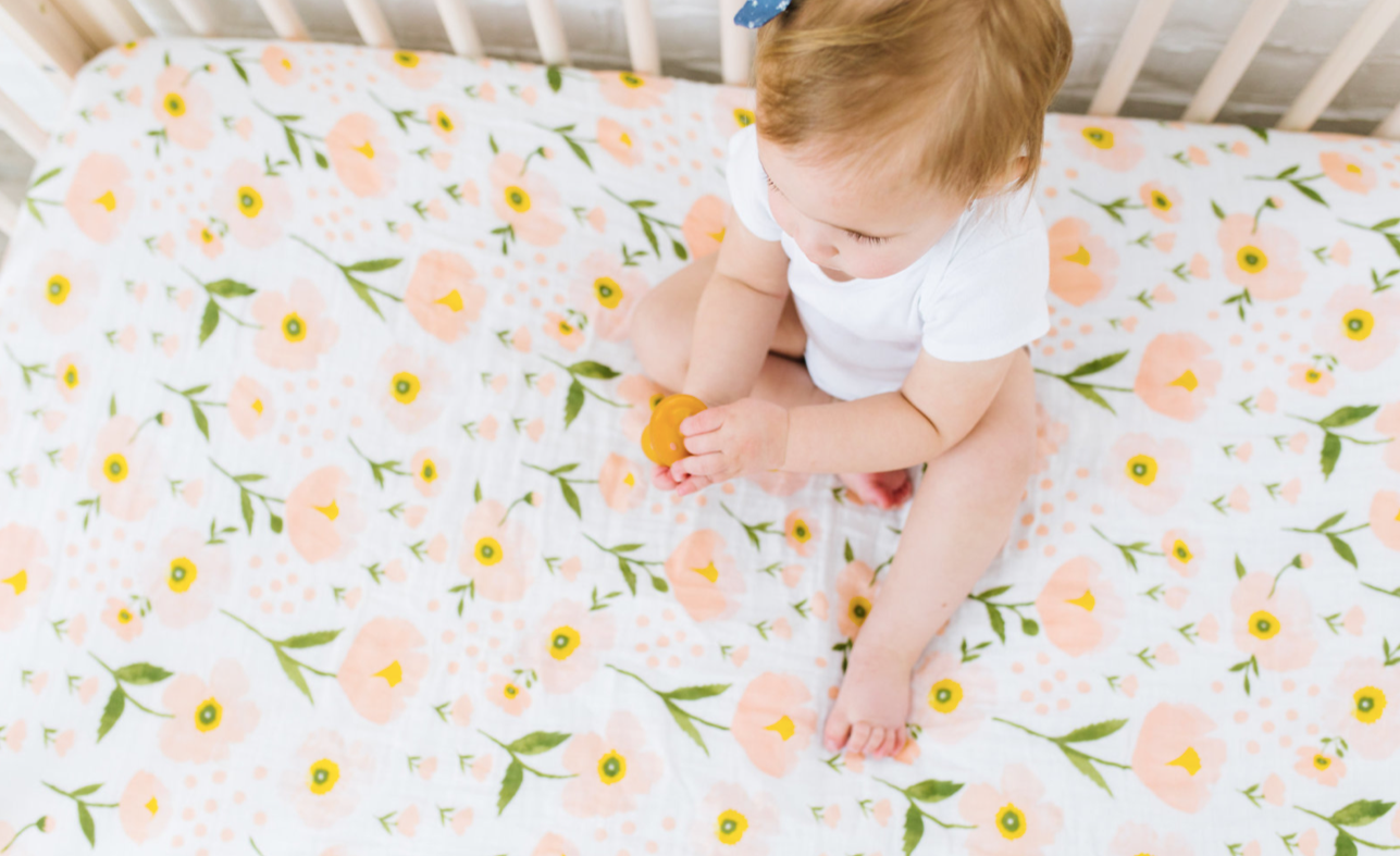 Blush Bloom Crib Sheet Baby Essentials Clementine Kids   