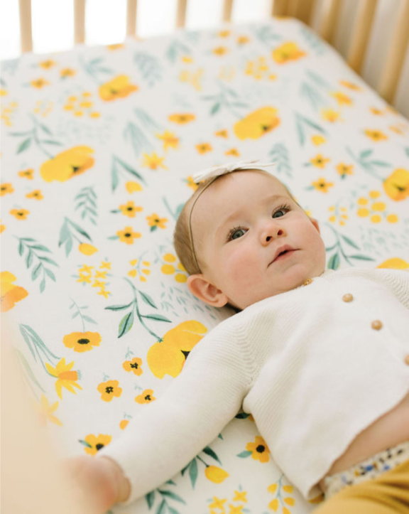 Buttercup Blossom Crib Sheet Baby Essentials Clementine Kids   