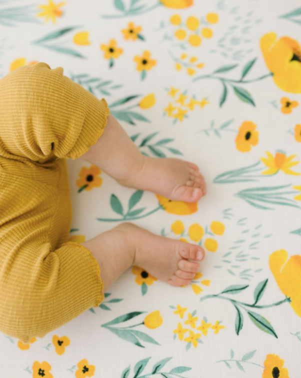 Buttercup Blossom Crib Sheet Baby Essentials Clementine Kids   