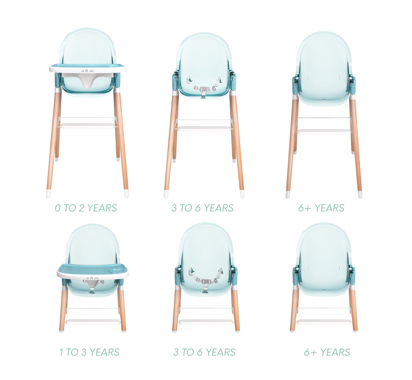 Children of Design 6 in 1 Deluxe High Chair  Children of Design   