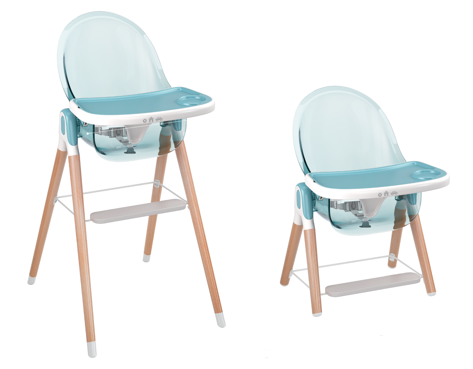 Children of Design 6 in 1 Deluxe High Chair  Children of Design Blue  