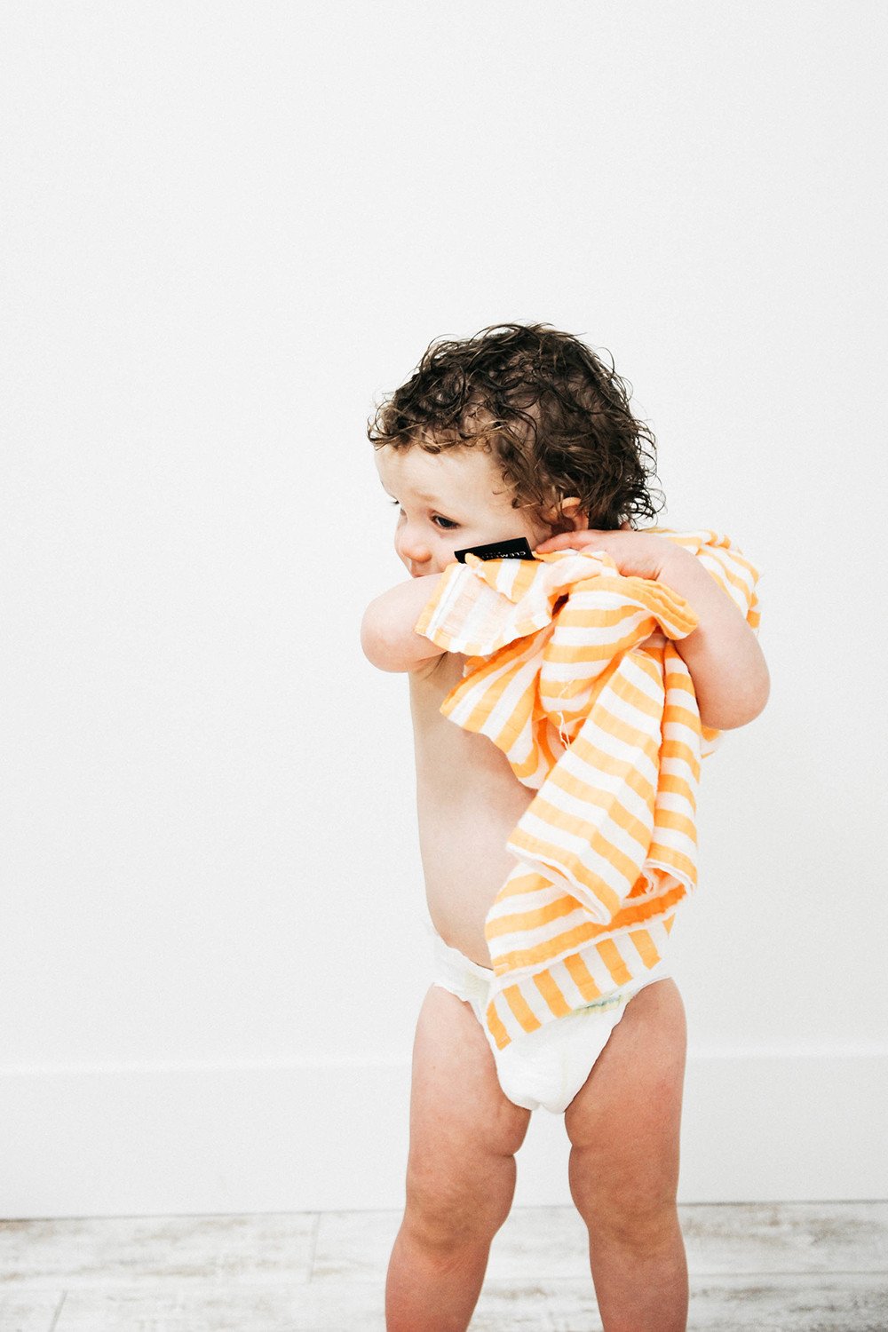 Citrus Stripe Baby Swaddle Baby Essentials Clementine Kids   