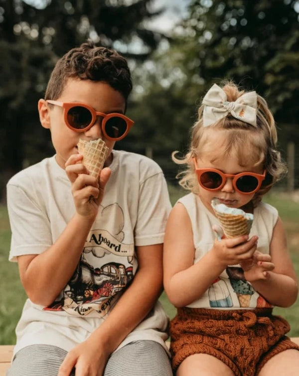 Sustainable Kids Polarized Sunglasses - Rust