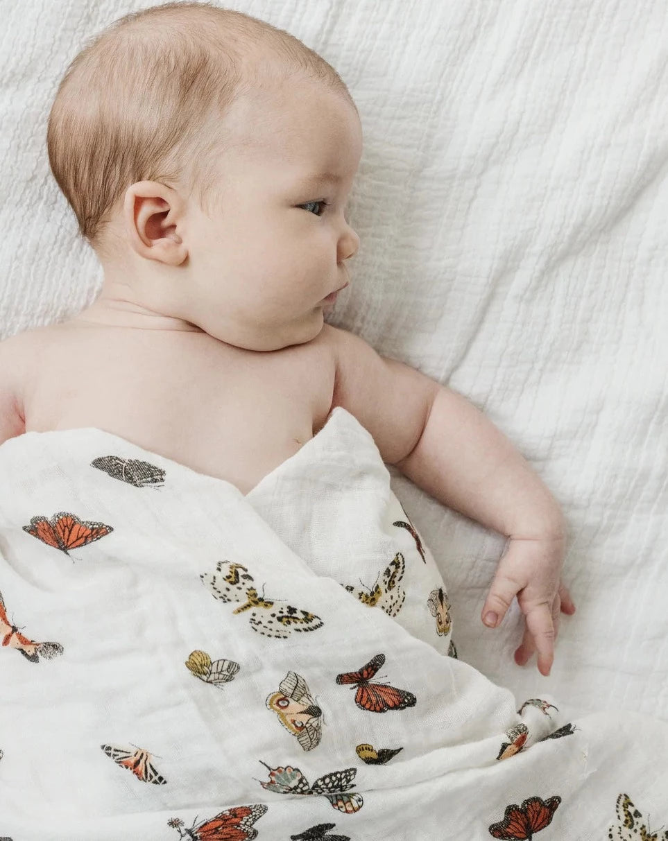 Butterfly Migration Swaddle Blanket Baby Essentials Clementine Kids   