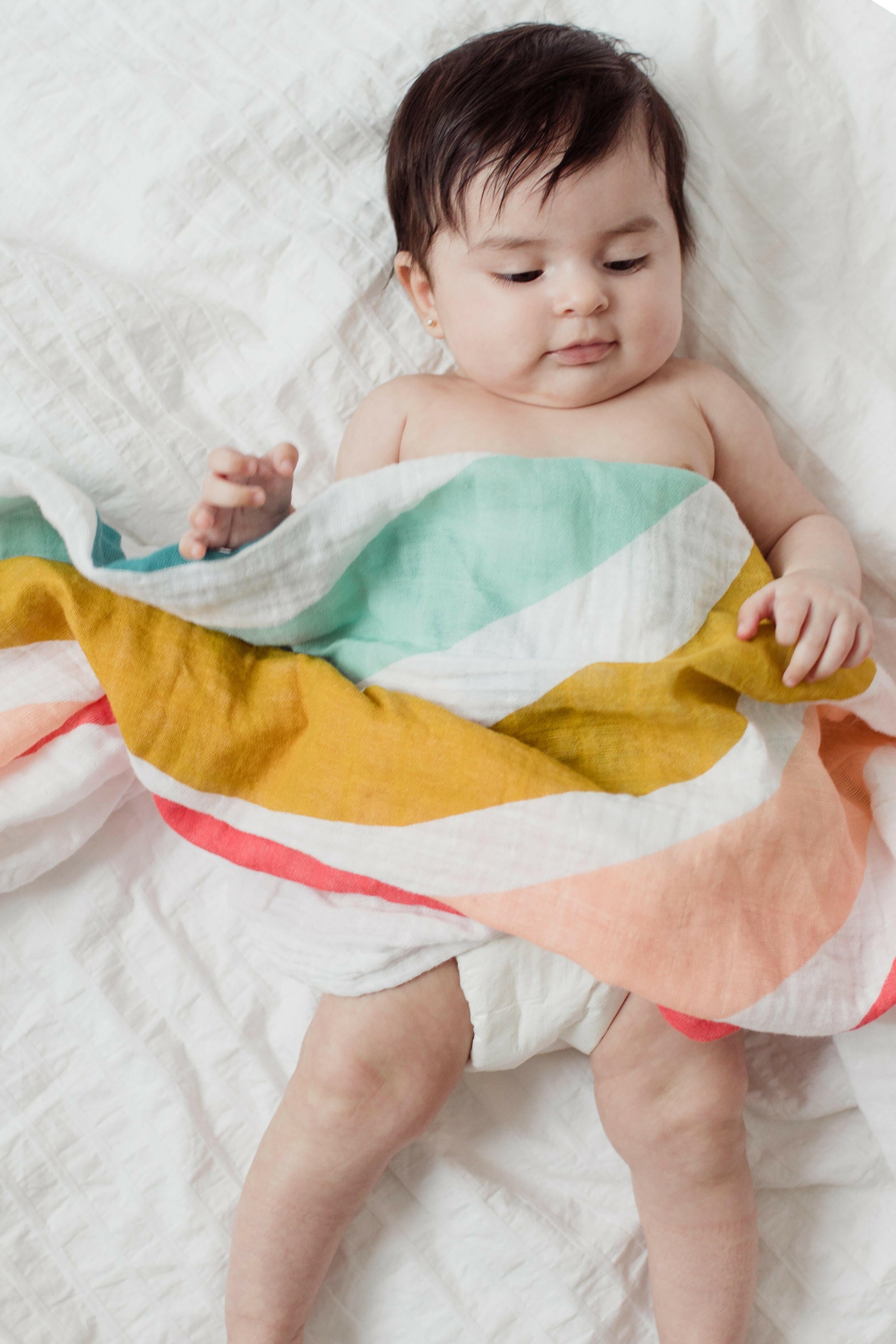 Rainbow Swaddle Swaddles Clementine Kids   