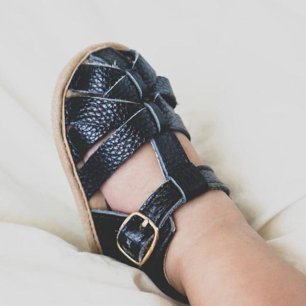 Black Closed Toe Sandal Shoes Little Love Bug Co.   