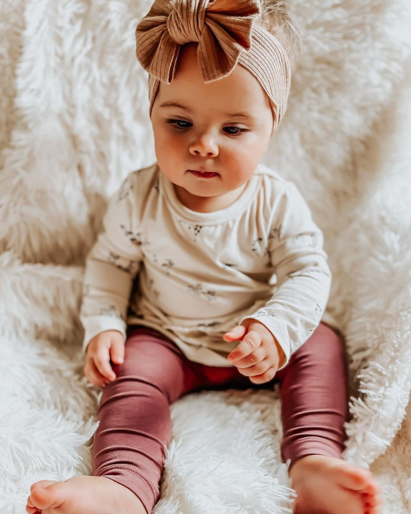 Mona Peplum Tee - Sprig Floral Baby Clothing Colored Organics   
