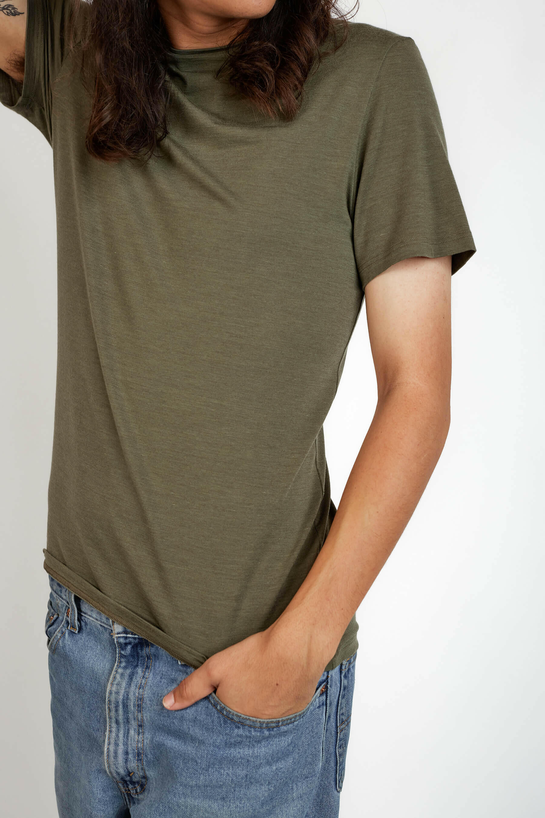 Men's Colville Tee Lichen mens tops Nui Organics   